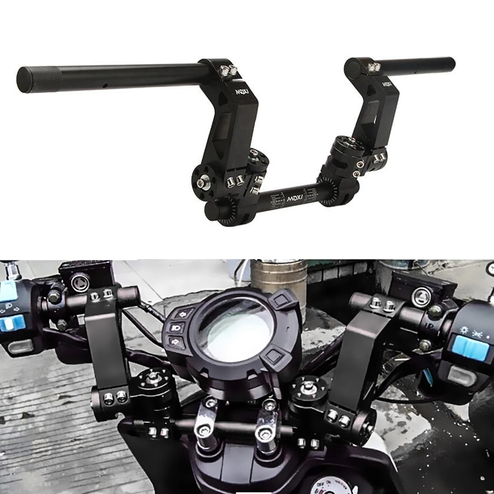 

22mm Motorcycle Handlebar Adjustable Steering Handlebars Kit Universal For Honda Yamaha Scooter 125cc Dirt Bike Racing