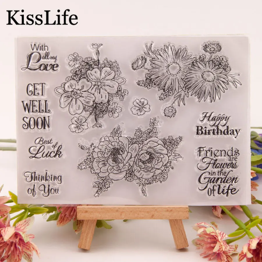 1 упаковка красивых цветущих цветочных листьев письма с поздравлениями днем