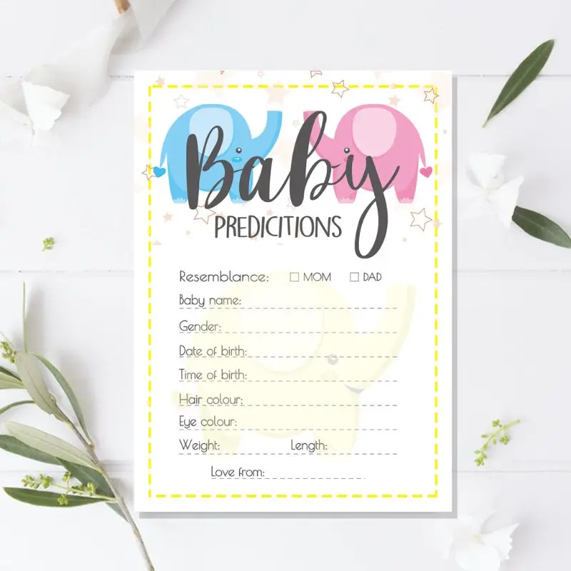 

10 Pack Advice and Prediction Cards for Baby Shower Game Parent Message Advice Book Fun Gender Neutral Shower Party