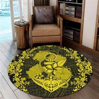 hawail anchor hibiscus flower vintage round carpet yellow rug non slip mat dining room living room soft bedroom carpet 10 color