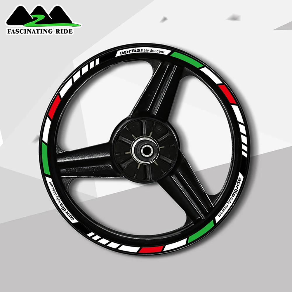 For Racing Aprilia Factory RS4 RS125/150 RSV4 GPR150 Motorcycle Wheel Sticker Decal Reflective Rim Bike Suitable images - 6