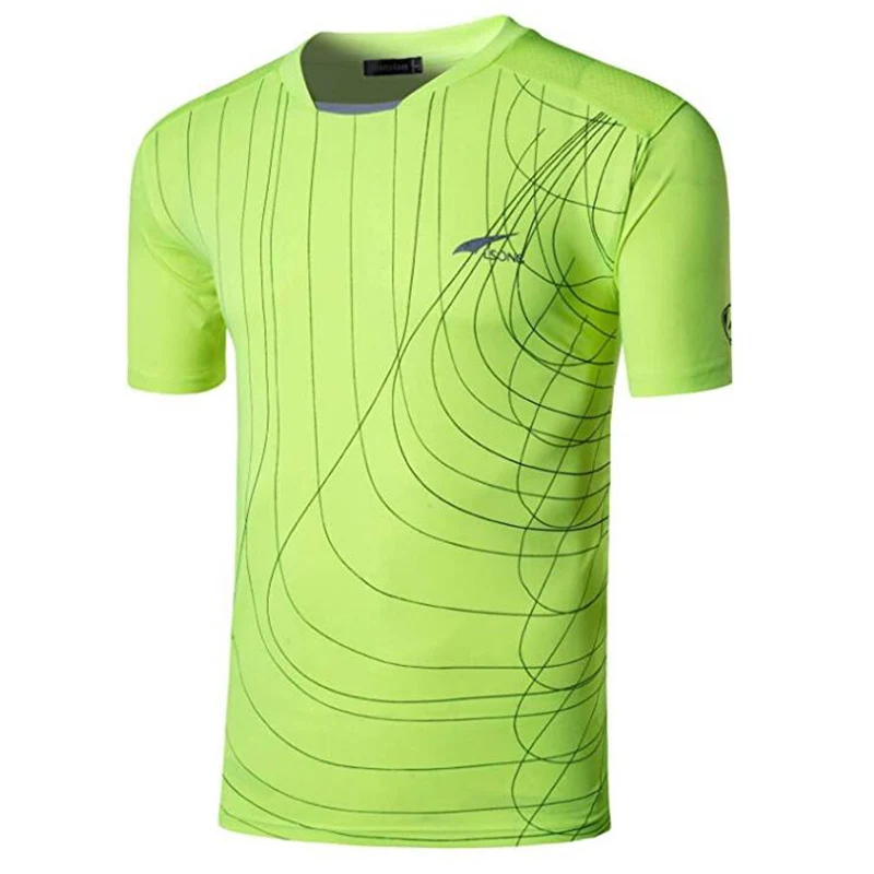 Jeansian Мужская Спортивная Футболка Для Бега Спортзала фитнеса тренировки футбола