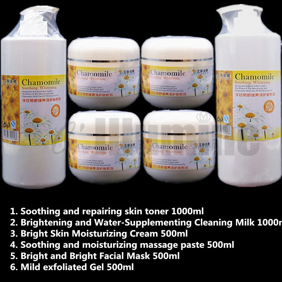 

Восстанавливающее и охлаждающее средство для кожи ромашки, эссенция, массажный крем, тоник, салон красоты, уход за лицом, большая бутылка