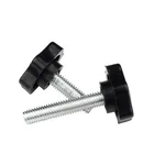 10 шт.компл. M4 M5 M6 наружная резьба, голова в форме звезды, зажимные гайки, ручка для промышленного оборудования, гальванизация пластика, углеродистой стали