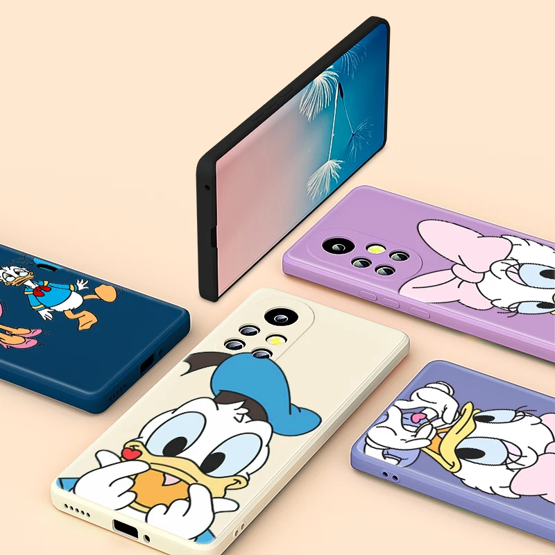 

LOVE Donald Duck For Huawei Nova 4E 4 3i 3 8 8i 8SE 7SE 7 6SE 7i 6SE 6 5i 5 5T Pro Liquid Silicone Phone Case