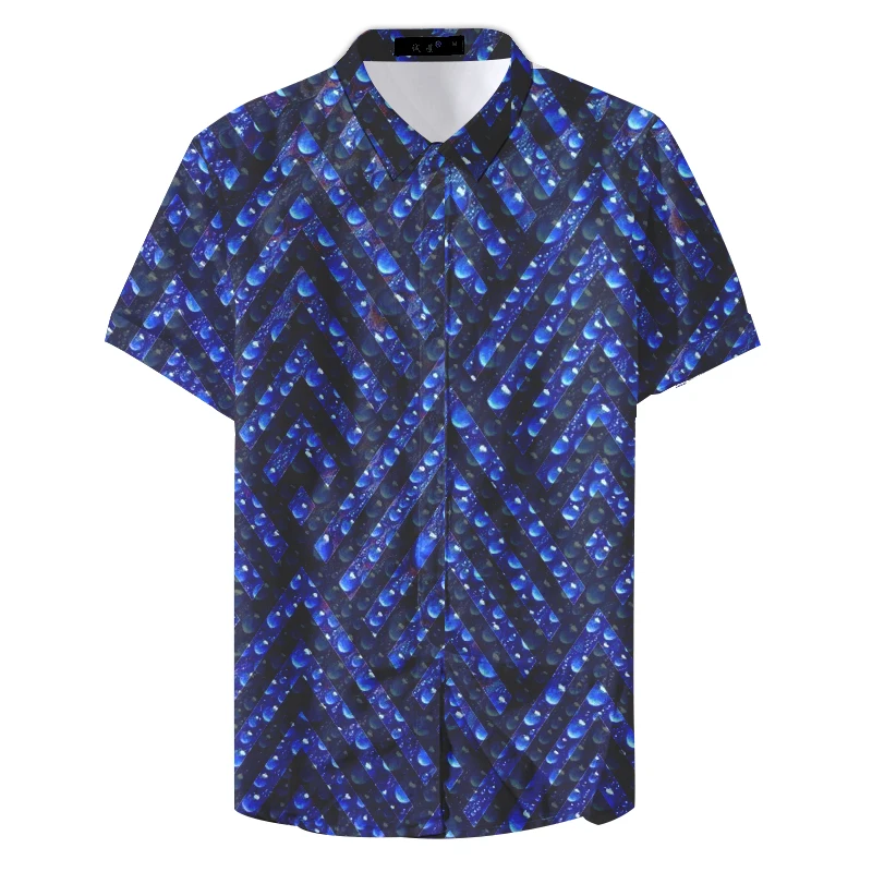 2021 летние Для мужчин шелковая ткань в рубчик Стиль: принт с геометрическим узором