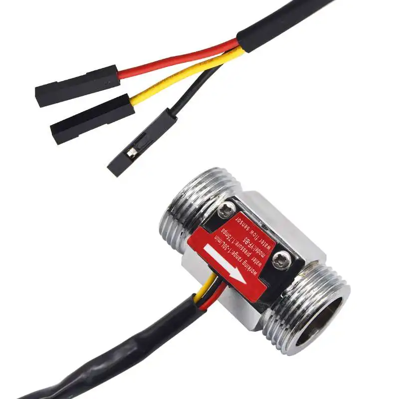 High Precision Detection Hall Water Flow Rate Sensor G3/4 YF-B5 NPN Pulse Signal