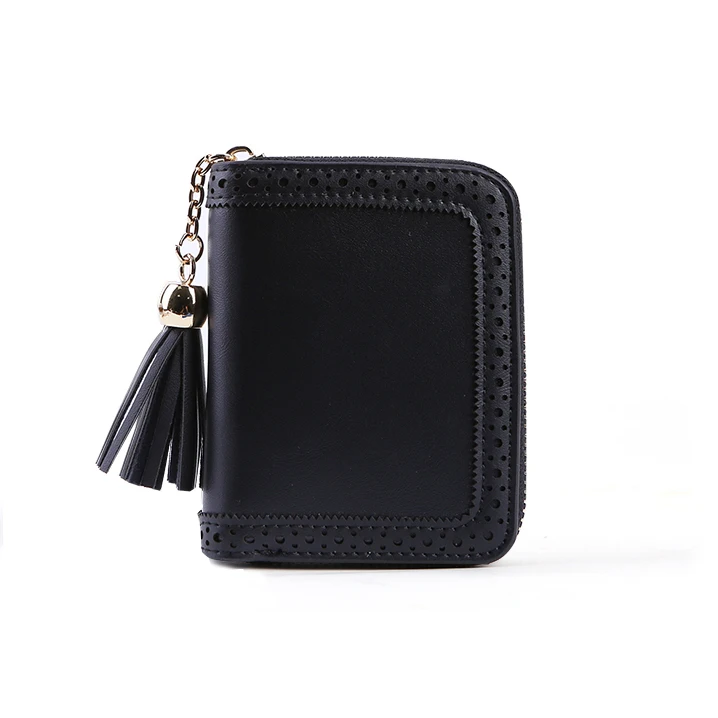 

Fashion Card Holder PU Leather Small Zipper Mini Card Wallet Women Coin Female Business Card Holder Multiple Card Slots DH50KB
