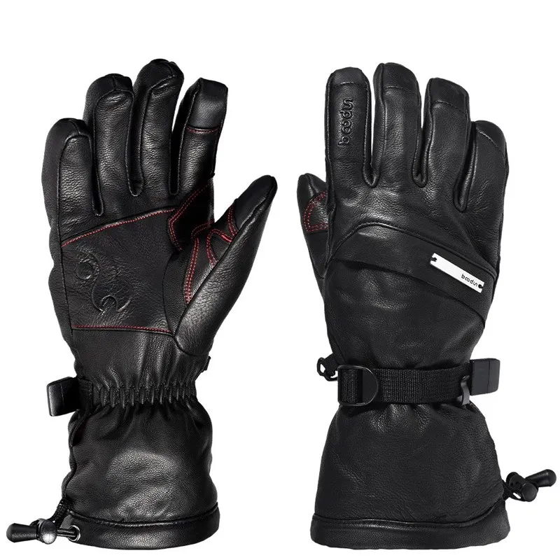 Снегоходные перчатки из натуральной кожи для мужчин и женщин удобные
