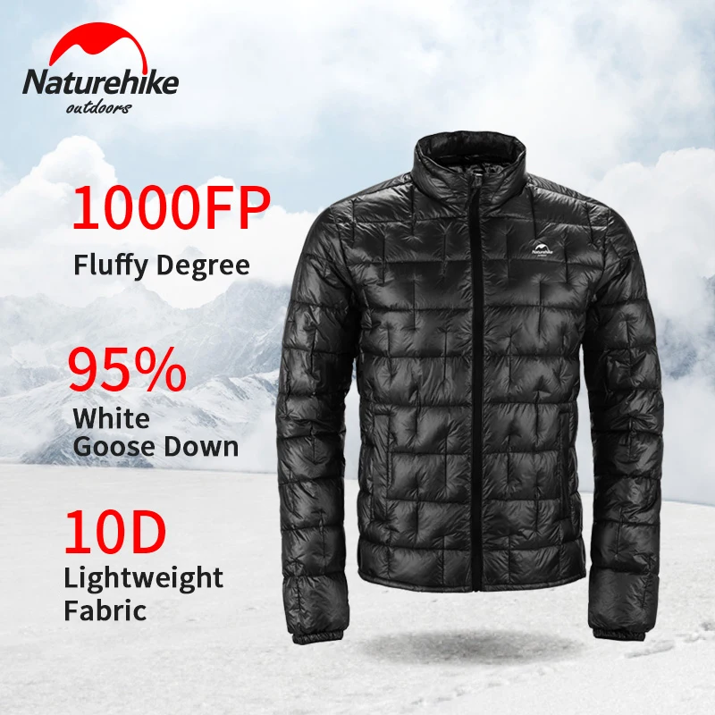 Новинка зимняя супер светильник теплая пуховая куртка Naturehike 1000FP мужская женская
