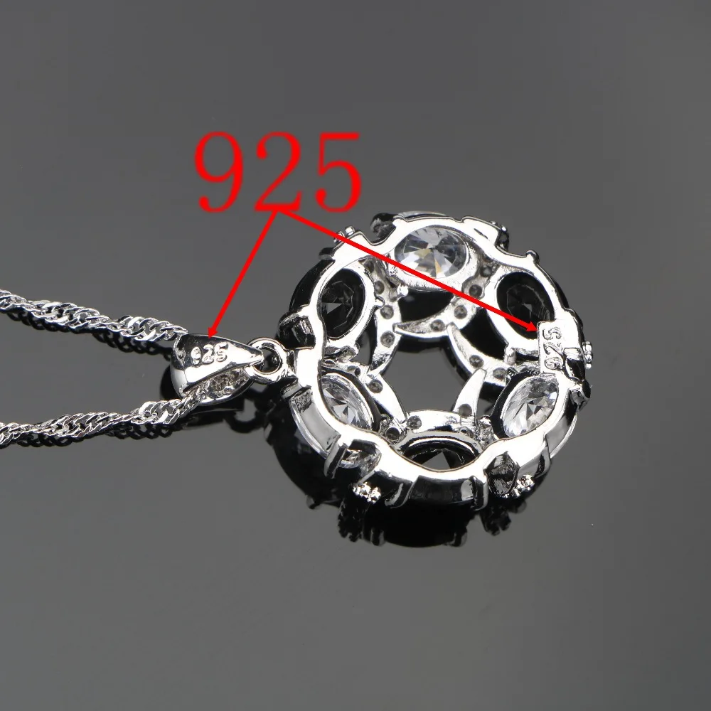 Свадебный Серебряный 925 костюм Ювелирные наборы для женщин
