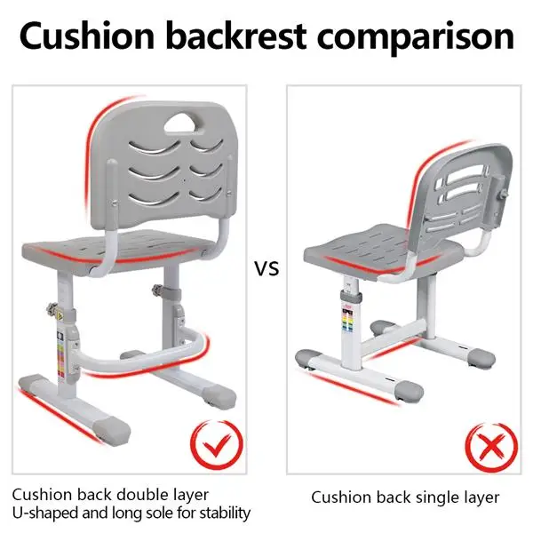 

Children's Ergonomic Study Desk Height Adjustable Kids Study Table Chair Set 70CM Kid Study Desk Children Learning Table Chair