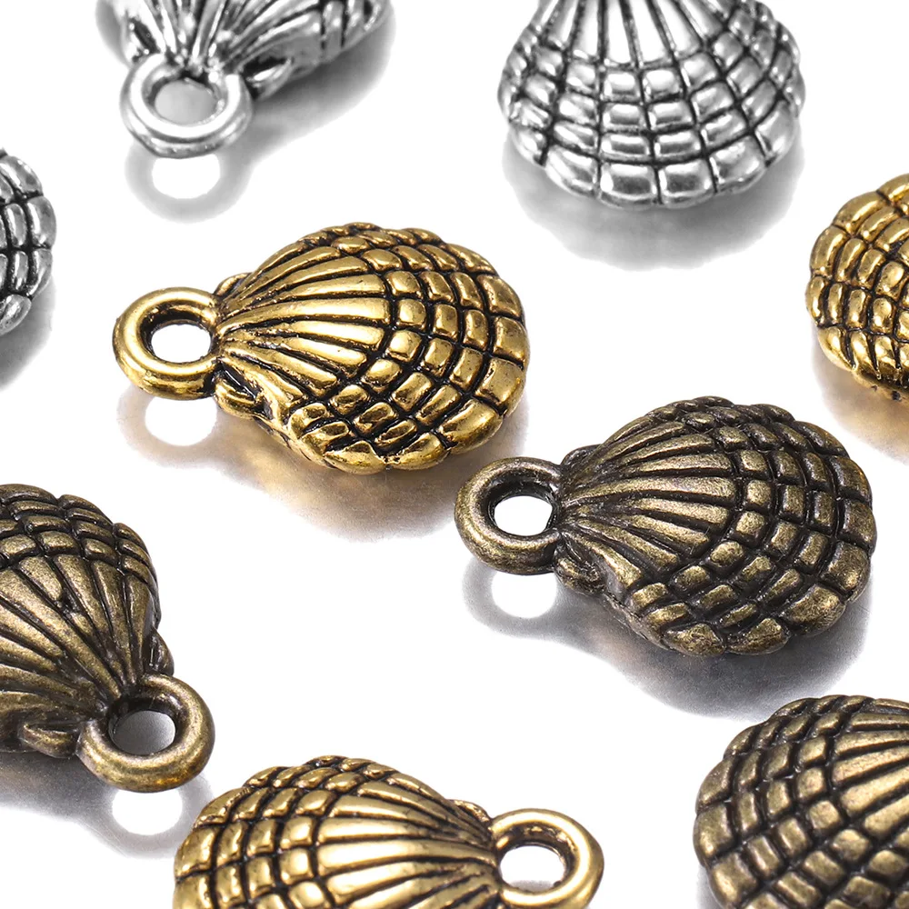 20PCS 13*10mm Zinc Alloy Small Shell Charm Pendant for DIY Necklace Bracelet Earring Jewelry Finding | Украшения и аксессуары