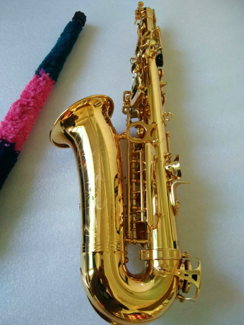 Бренд профессиональный саксофон-альт падение E золотой альт-саксофон с лентой