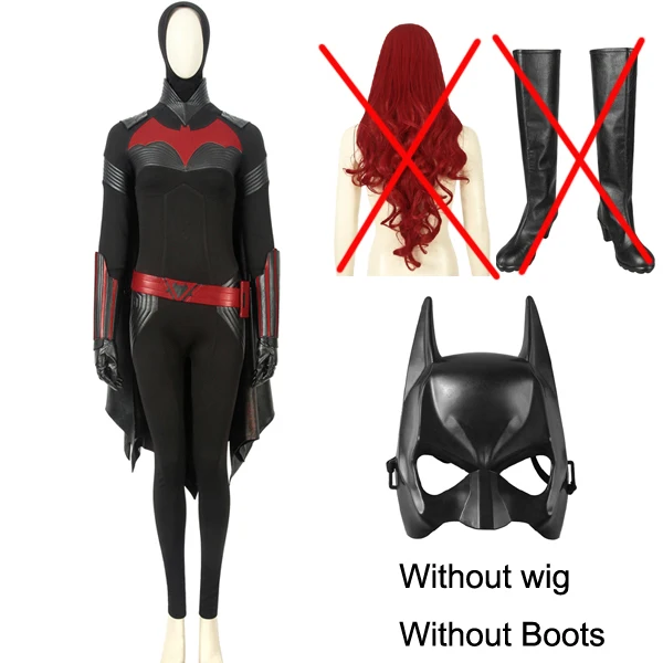 No wig and boots NewTv костюм Бэтмена, косплей Хэллоуин супергерой Бэтмен обезьяна Kate Сексуальный Комбинезон Маска парик сапоги на заказ - Цвет: No wig and boots