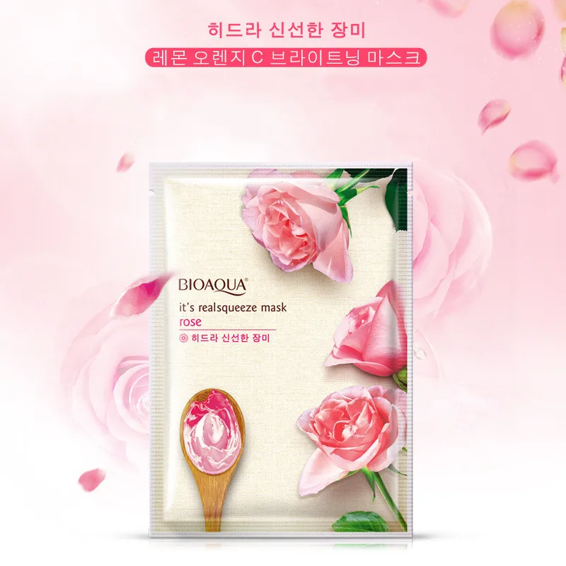 BIOAQUA Rose лицевая маска для разглаживания увлажняющая лица контроль масла