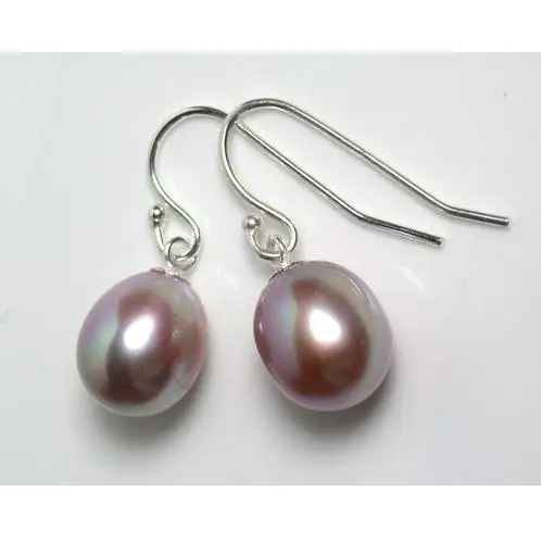 

Новое поступление, любимый магазин жемчужин, AA, высшее качество, 10x9 мм, лавандовый пресноводный жемчуг, серьги-подвески S925, Стерлинговое Сер...