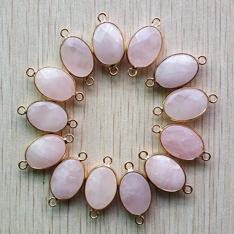 2019 модные подвески из натурального кварцевого кристалла Соединитель 13x18 мм для