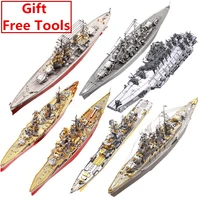 piececool 3d metal puzzle model russian japan kongou nagato battleship diy assemble model kits laser cut jigsaw toy gift
