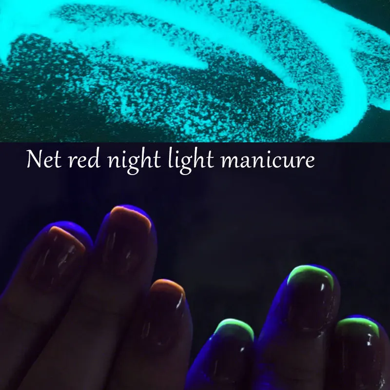 

30g Glowing Green Blue Light luminous powder phosphor pigment Noctilucent Powder Glow in Dark Dust Pigment Nail Art glitter