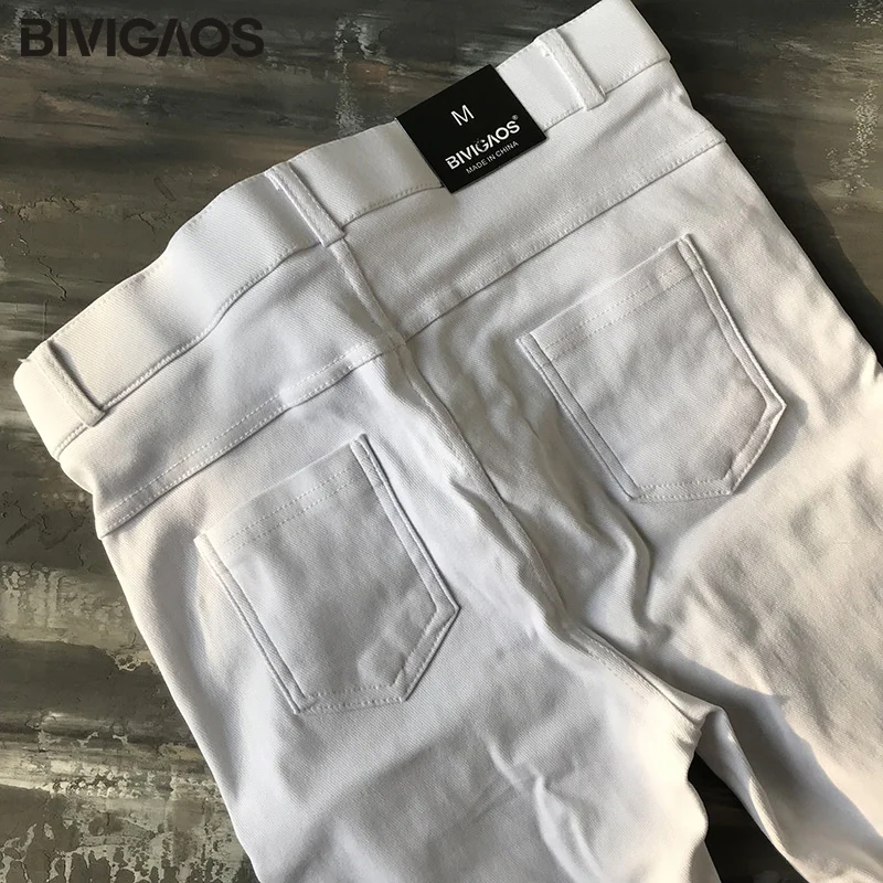 BIVIGAOS 2019 Весенние Мода и досуг новые черные брюки леггинсы на пуговицах корейские