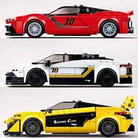 city racing speed sports car speed champion sports car building blocks moc brick vehicle educational construction toys for kids