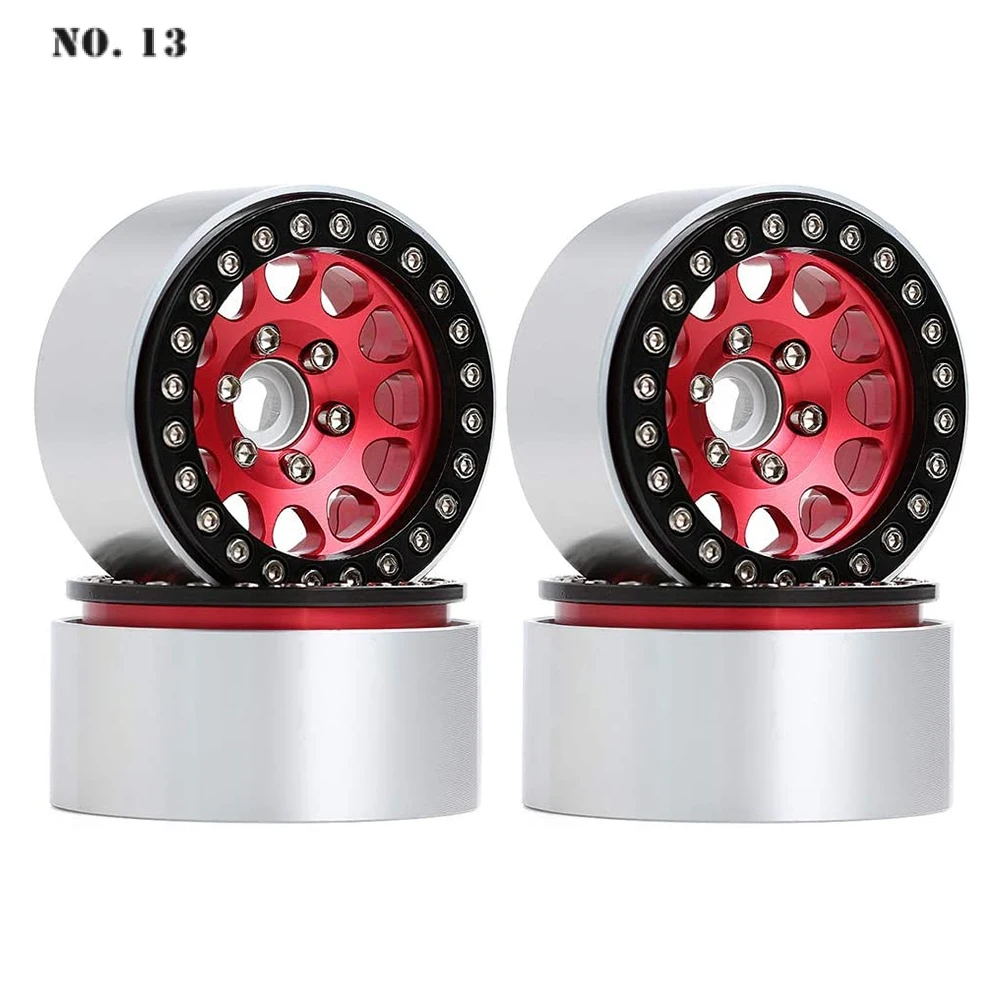 

4Pcs Beadlock RC Wheel Rim Set Wheel Hub for 1:10 RC Crawler Axial SCX10 SCX10 II 90046 SCX10 III AXI03007 Traxxas TRX4 D90 Part
