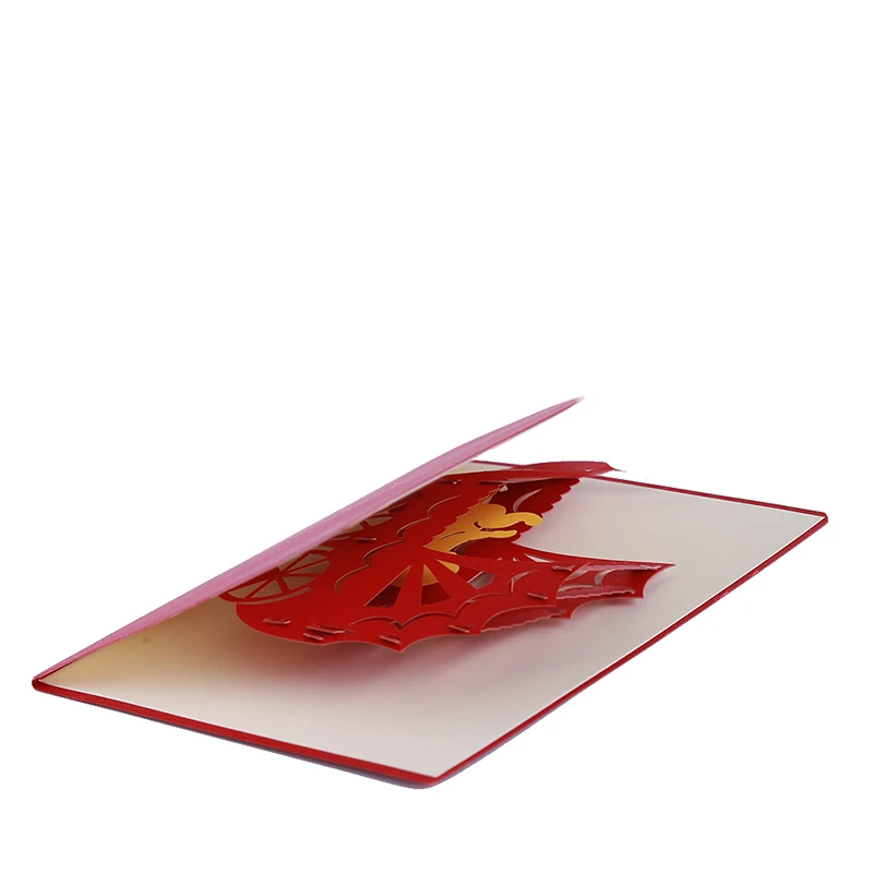 

Newborn Infants Stroller Postcard Christening & Baptism Baby Shower 3D Creative Pop Up Greeting Card For Souvenirs