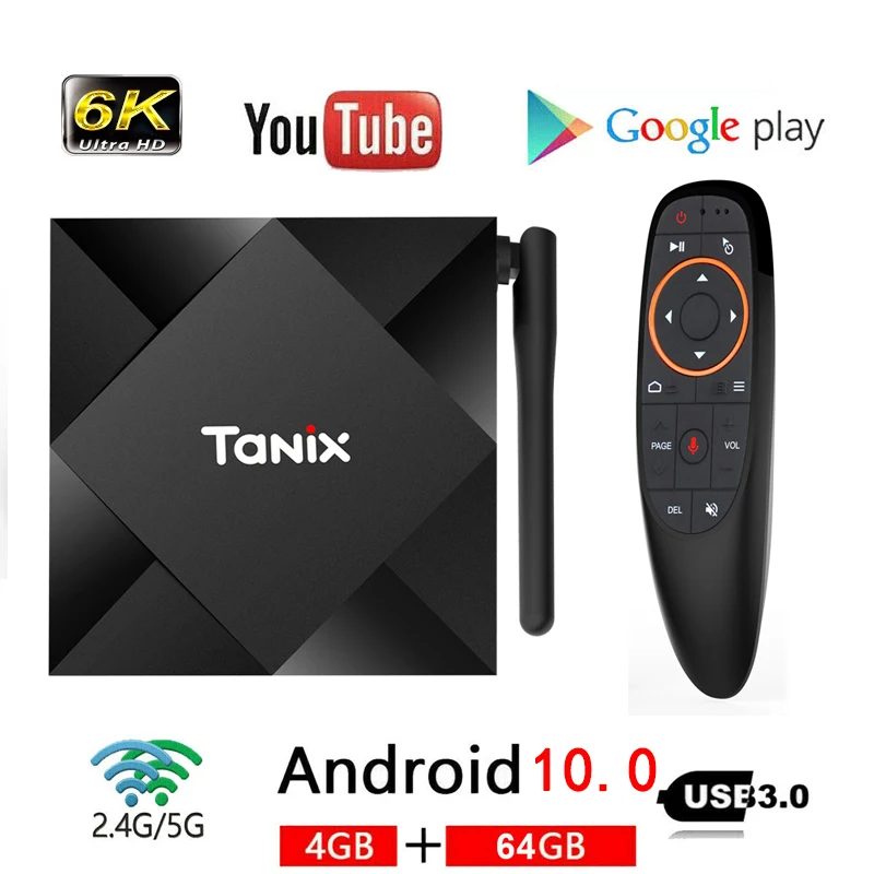 ТВ приставка TX6S Android 10 0 4 + 64 ГБ ядра 6K Wi Fi|ТВ-приставки и медиаплееры| |