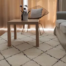 Reese Morocco Black White Geometric Pattern Carpets Living Room Home Bedroom India Cotton Woven Rugs Sofa Coffee Table Floor Mat