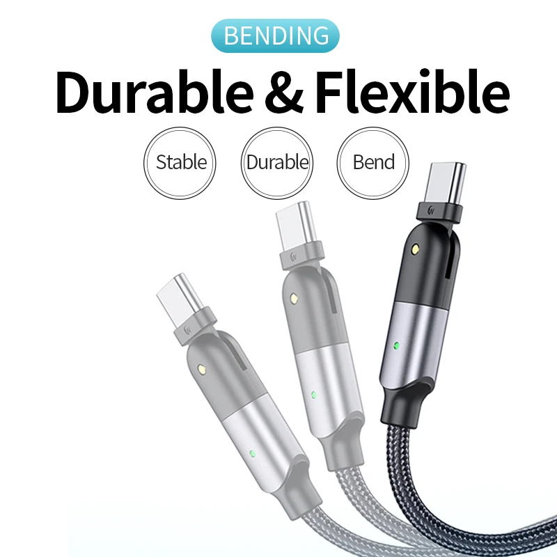 Локоть кабель для зарядки 180 градусов вращающийся мобильный телефон кабели