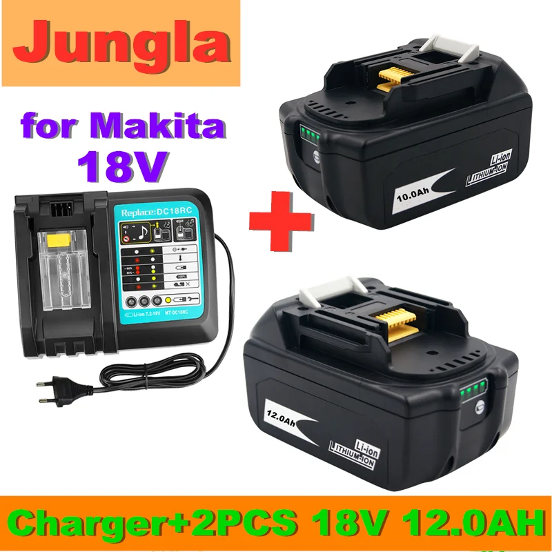 Литий ионный аккумулятор для MAKITA BL1880 BL1860 BL1830 + 3A 12000 мАч 2 шт.|Перезаряжаемые