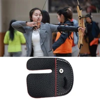 archery finger tab wear resistant anti slip accessory shooting practice gear finger tab for exercise