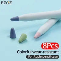 PZOZ 8 шт. для apple Pencil 1 2 Tablet stylus Touch Pen nib case мягкий силиконовый защитный чехол для apple Pen case touch cover