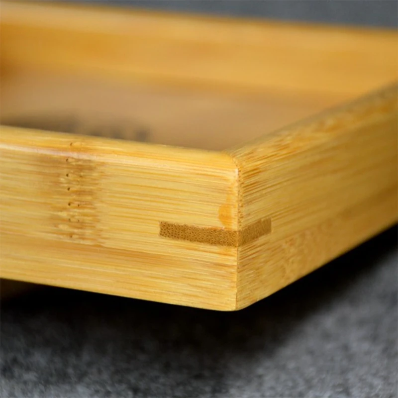 Натуральный Бамбуковый поднос для чая кунг фу + ложка нож набор чайных досок