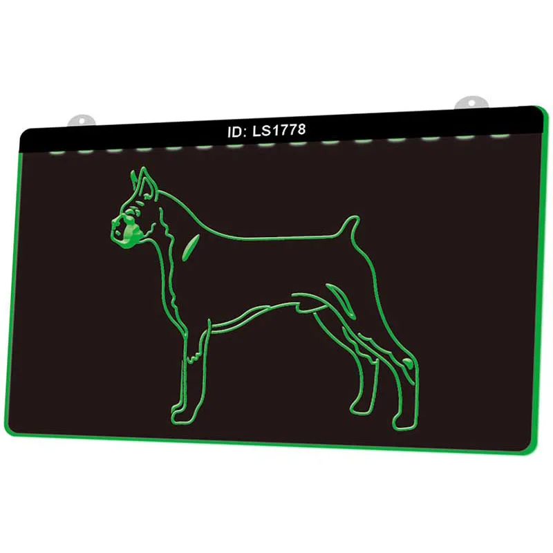 LS1778 приманка для зоомагазина Boxer Dog новая 3d-гравировка светодиодный световой знак