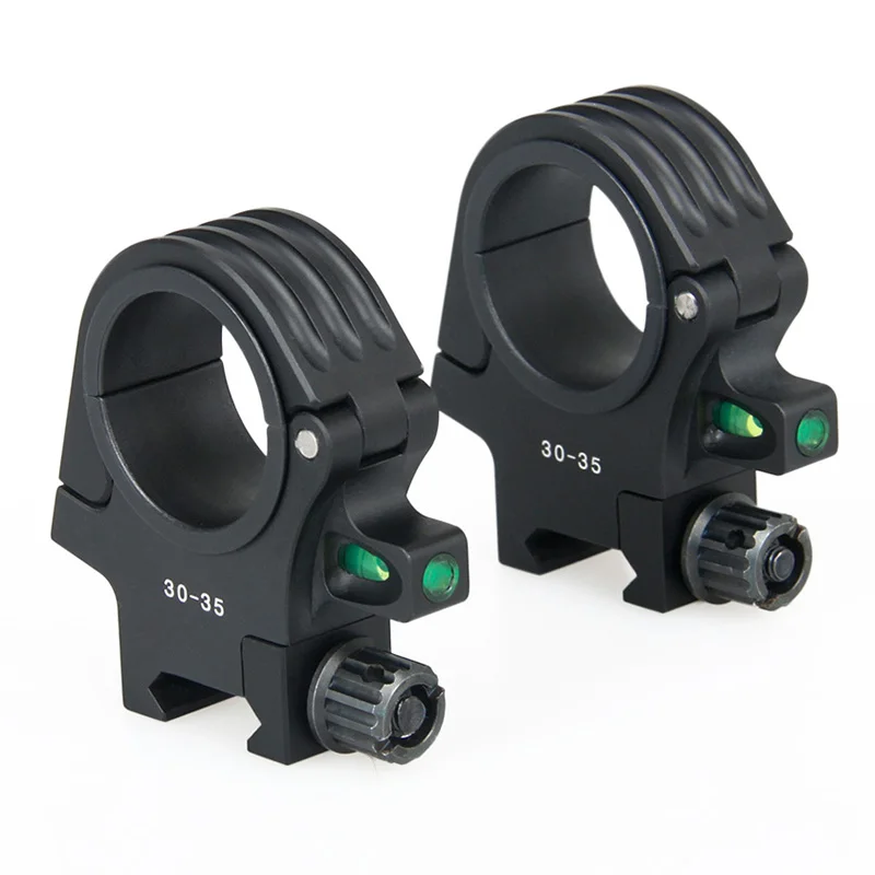 Center height 37MM CANIS LATRANS Страйкбольное крепление QD быстро отсоединяемое кольцо диаметром 30-35 мм крепление для винтовки пузырьковый уровень для винтовки прицел OS24-0193 - Цвет: Center height 37MM