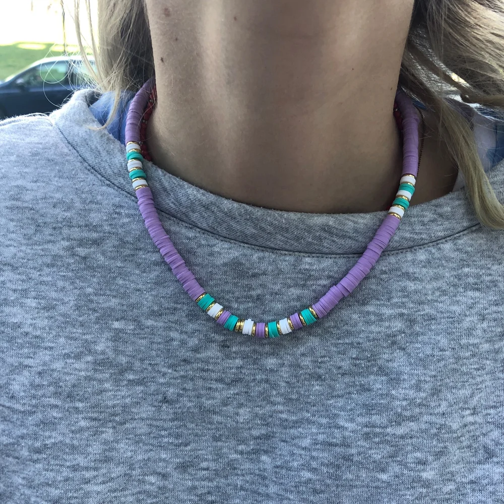 Ожерелье Go2Boho из полимерной глины 6 мм чокер женское дисковое бусин 2020 | Украшения