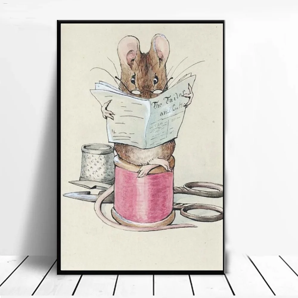 Портной воровца пограничная церемония Беатрикс Поттер холст печать постер