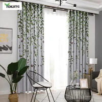 yokistg tropical leaves long blackout curtains living room bedroom kitchen room modern printed polyester window treatment drapes