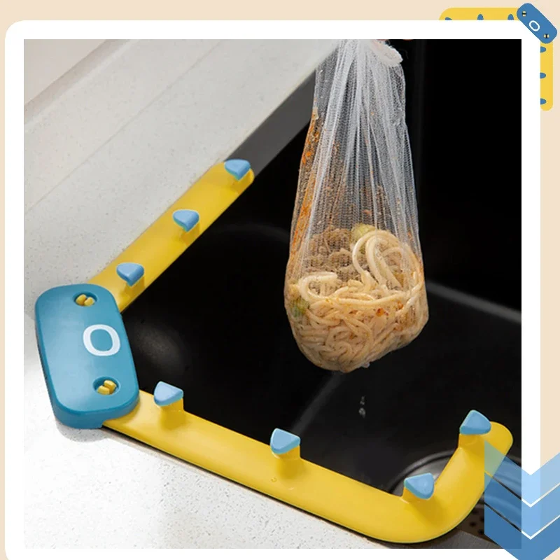

Inverted Triangular Hanging Sink Strainer Drain Net Bag With Bracket Vegetable Fruit Drainer Basket Kitchen Sink Filter Basket