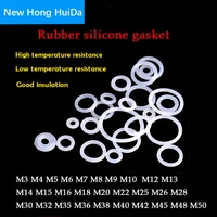 white silicone ring gasket food grade waterproof rubber seal washer o ring od 3 60mm thickness 1 2 3mm