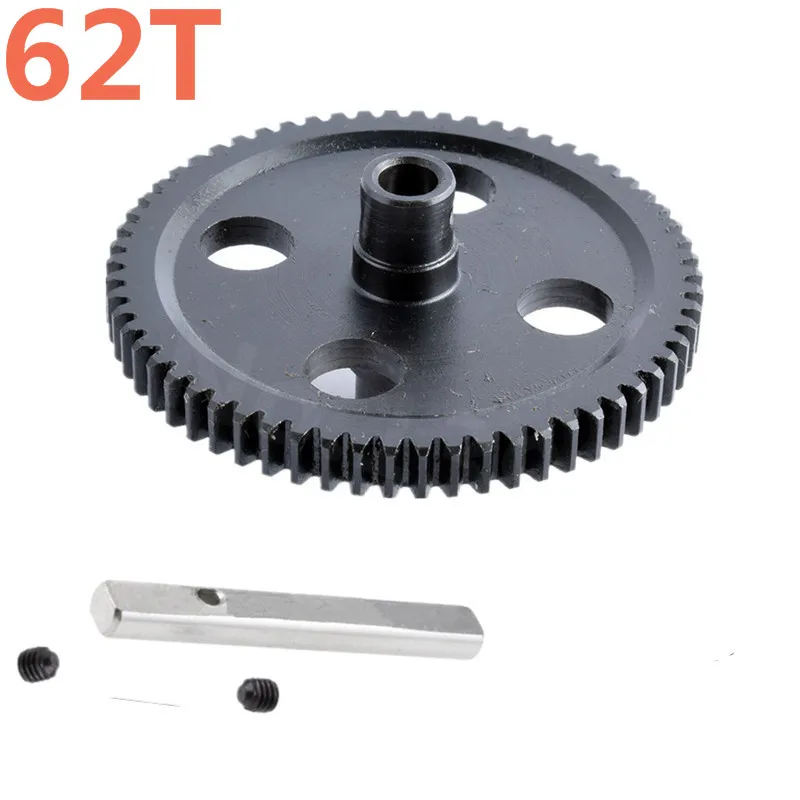 

RC Cars 0015 Black Metal Spur Diff Main Gears Center Reduction Gear 62T Fit WLtoys 1/12 12428 12423 Crawler Short Course Truck