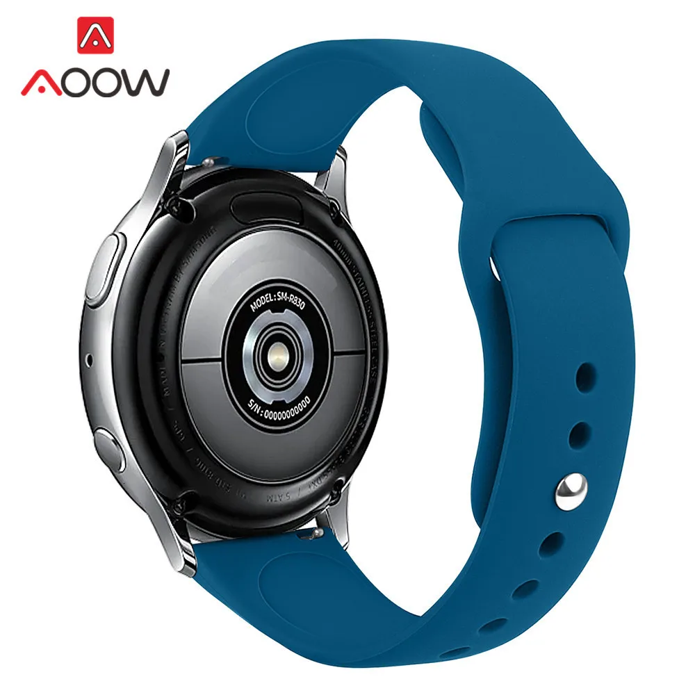 20 мм 22 мм силиконовый ремешок для samsung Galaxy Active 2 40 мм 44 мм gear S2 S3 ремешок для браслета для Galaxy Watch 42 мм 46 мм
