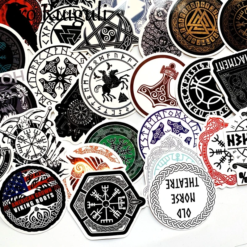 50pcs Vikings Children Scrapbooking Stickers Waterproof PVC Skateboard Guitar Suitcase Funny Graffiti Sticker Kids Classic Toy | Дом и сад