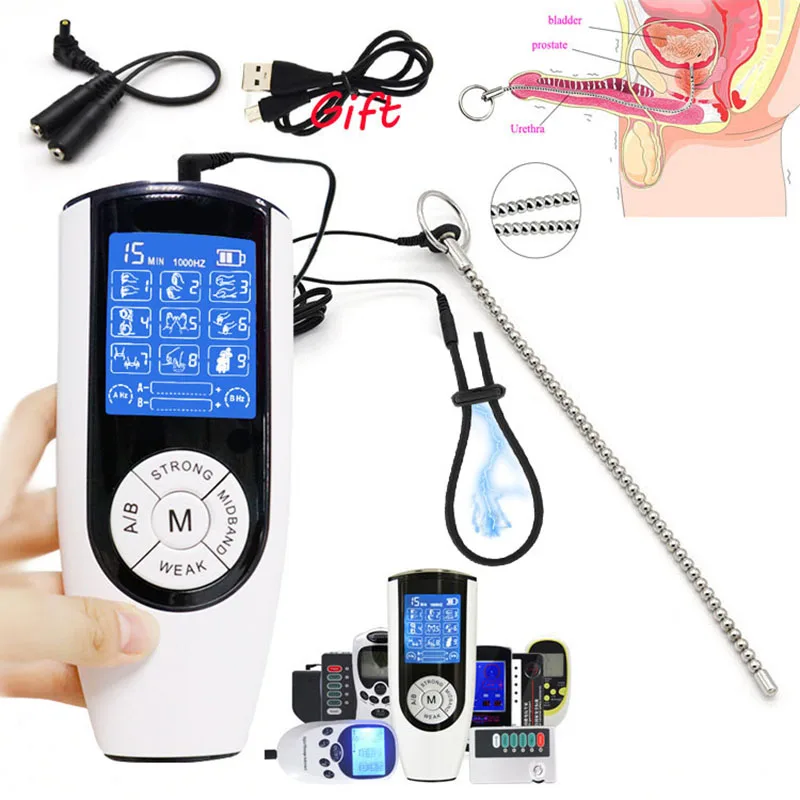 Электрошок металлические бусины расширитель члена кольцо для пениса