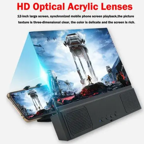 12 дюймовый мобильный увеличитель для экрана телефона 3D видео HD большой экран