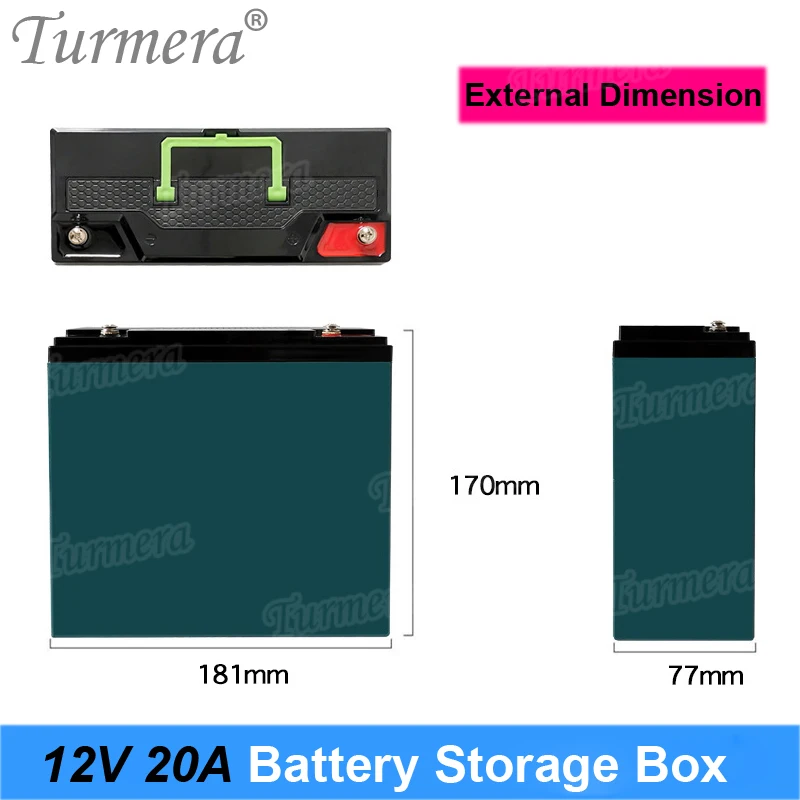 Коробка для хранения батарей Turmera 12 В 20 Ач бесперебойного источника питания 20*32700 3