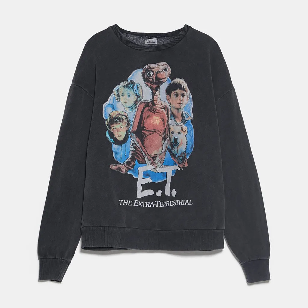 ZA Fashion ET серый капюшон Женская Осенняя одежда модные свободные повседневные милые пуловеры в консервативном стиле уникальный дизайн