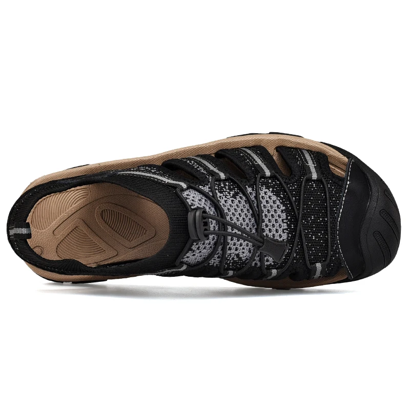 Сандалии мужские пляжные ручной работы дышащие босоножки модная повседневная